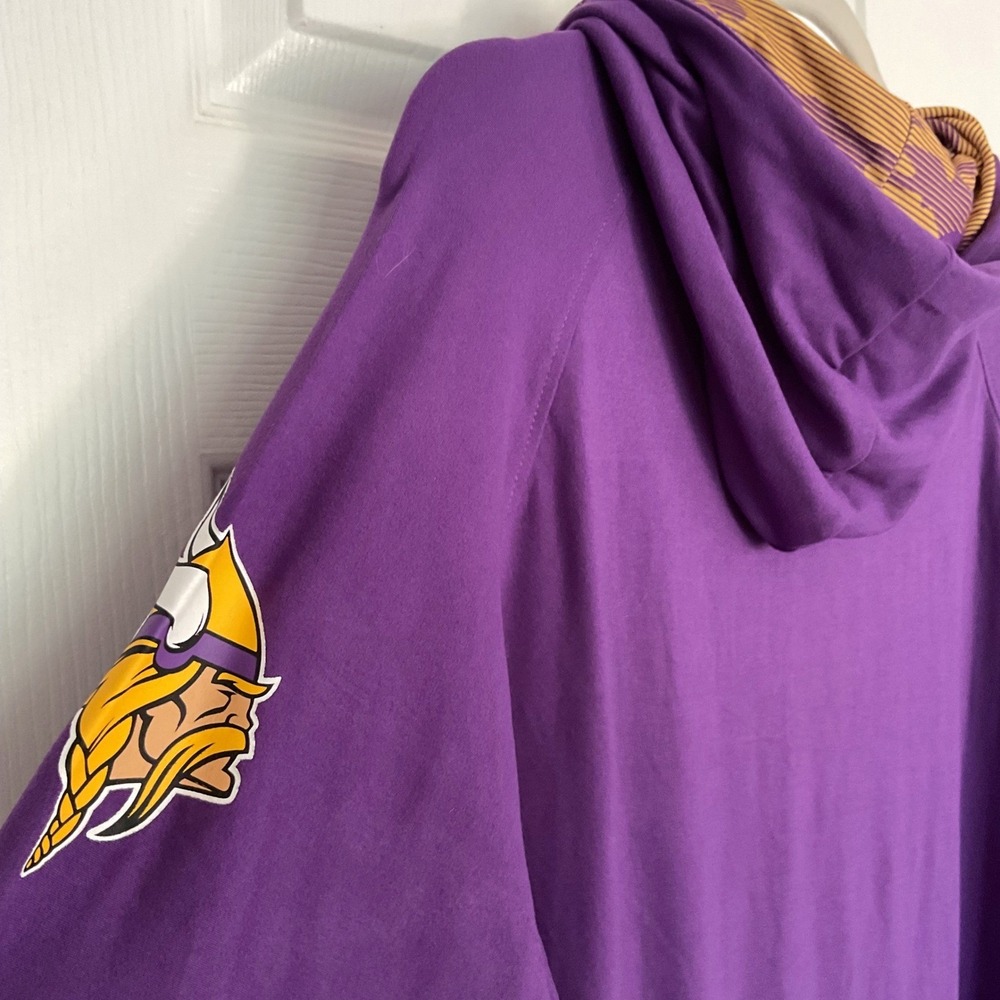 Zubaz Minnesota Vikings NFL Hoodie Mens Large Purple Yellow NWT - Picture 8 of 10